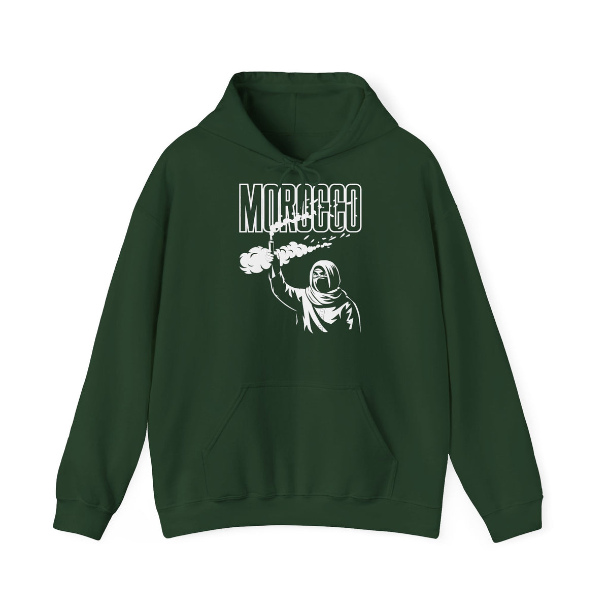 Stemma hooligan del Marocco, bandiera del Marocco, tifoso di calcio, sport, idea regalo - Felpa con cappuccio unisex