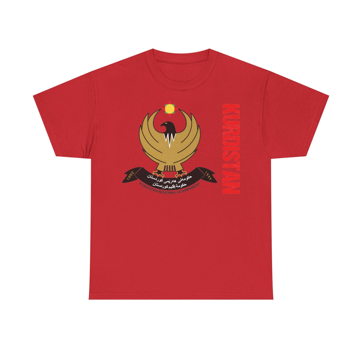 Kurdistán Azadi Escudo Bandera Patria Newroz Regalo - Camiseta unisex