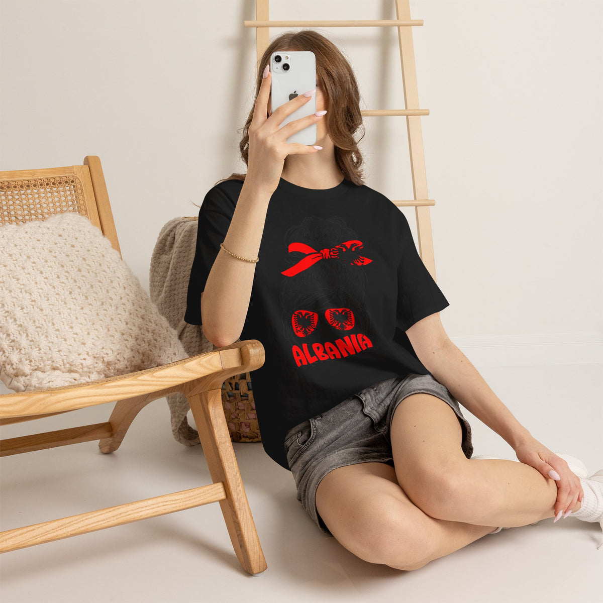 Albania Wappen Shqiptar Flagge Adler Fußball Fan Sport Unisex T Shirt