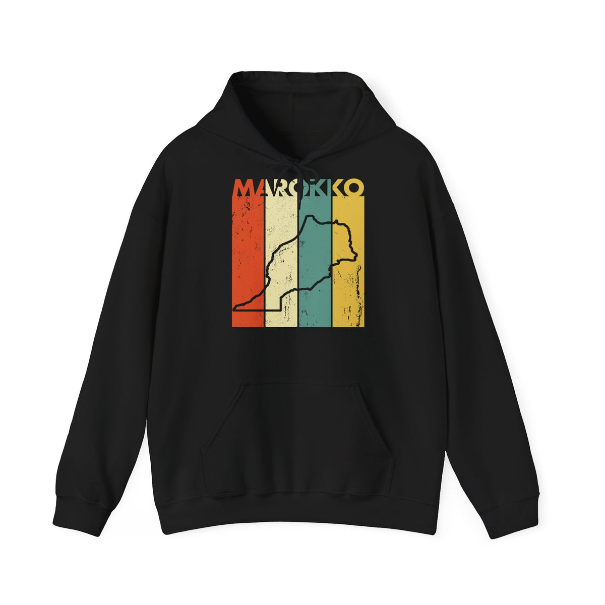 Stemma del Marocco Bandiera del Marocco Orgoglio Tifoso di calcio Sport Idea regalo - Felpa con cappuccio unisex