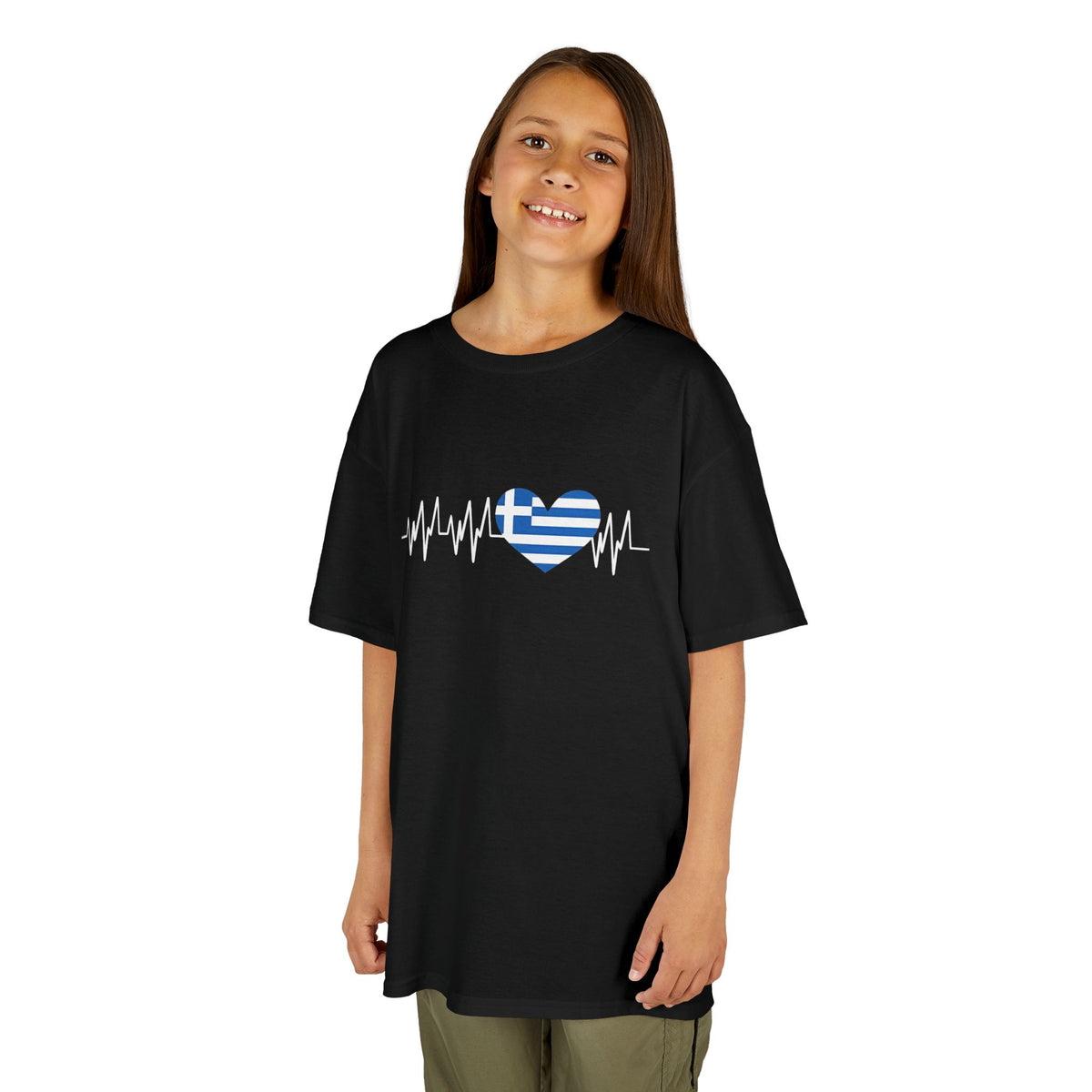 Greece Griechenland Flagge Wappen Heimat Fußball Sport Fan Geschenkidee - Für Kinder & Jugendliche Unisex T-Shirt