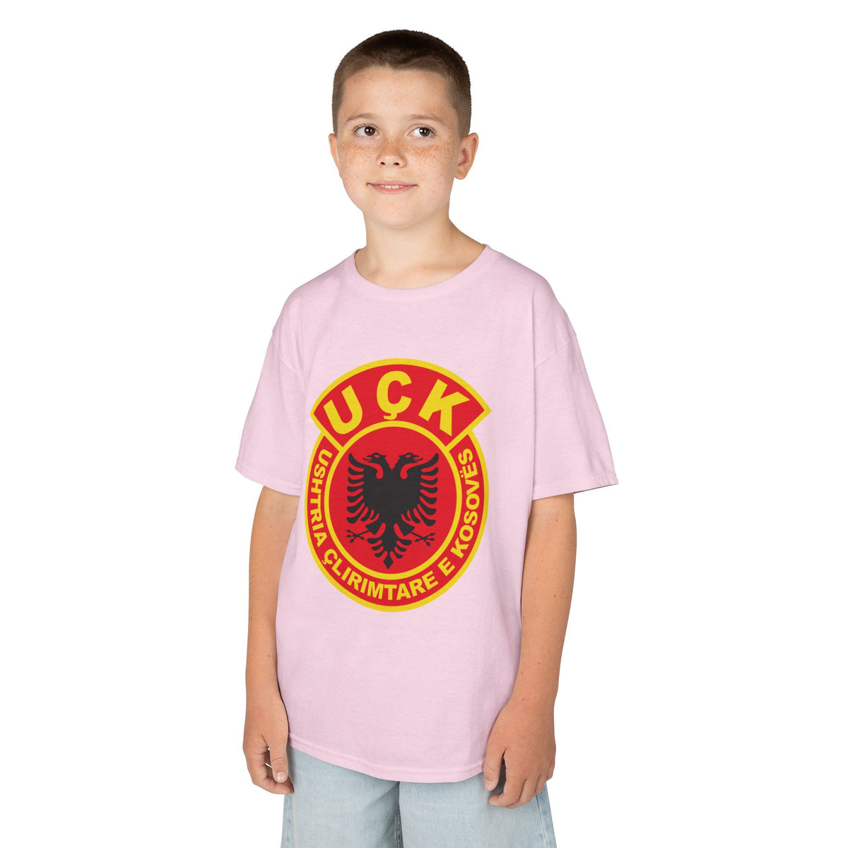 Albania Kosovo UCK Wappen Flagge Doppeladler - Unisex Kinder & Jugendliche T-Shirt