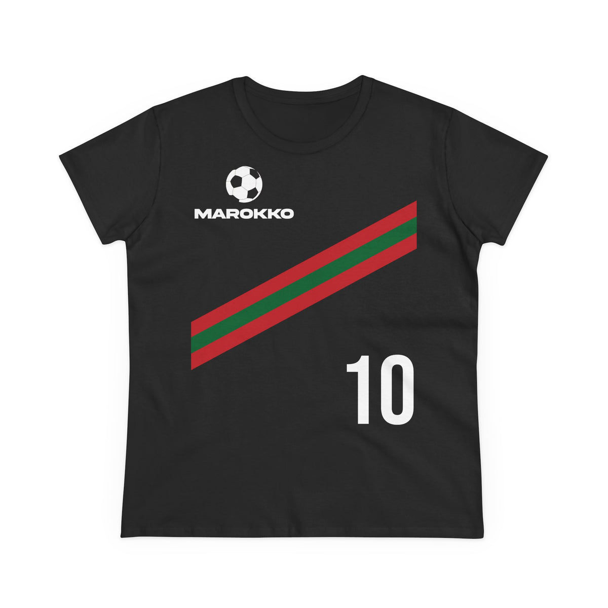 Escudo de Marruecos, bandera de Marruecos, orgullo, aficionada al fútbol y al deporte, idea de regalo - Camiseta para mujer