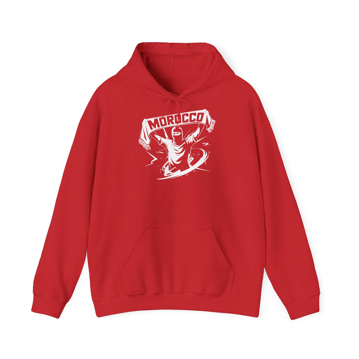 Stemma hooligan del Marocco, bandiera del Marocco, tifoso di calcio, sport, idea regalo - Felpa con cappuccio unisex