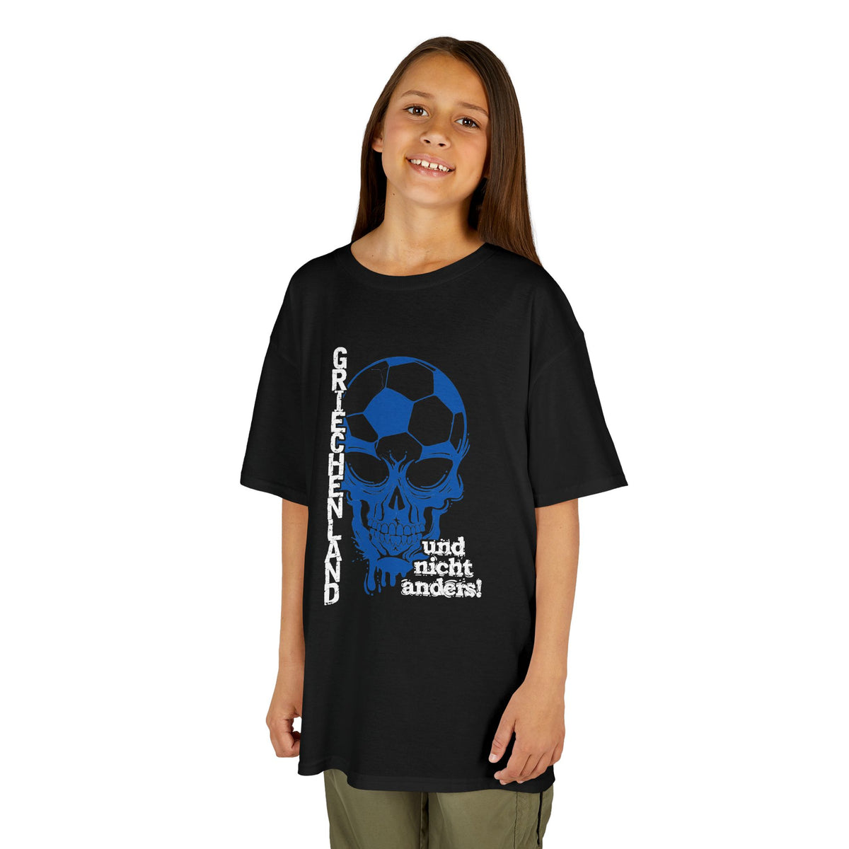 Greece Griechenland Flagge Wappen Heimat Fußball Sport Fan Geschenkidee - Für Kinder & Jugendliche Unisex T-Shirt