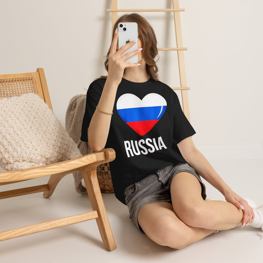 Russia Russland Moscaw Adler Flagge Wappen Geschenk Sport Fan Fashion - Unisex T-Shirt