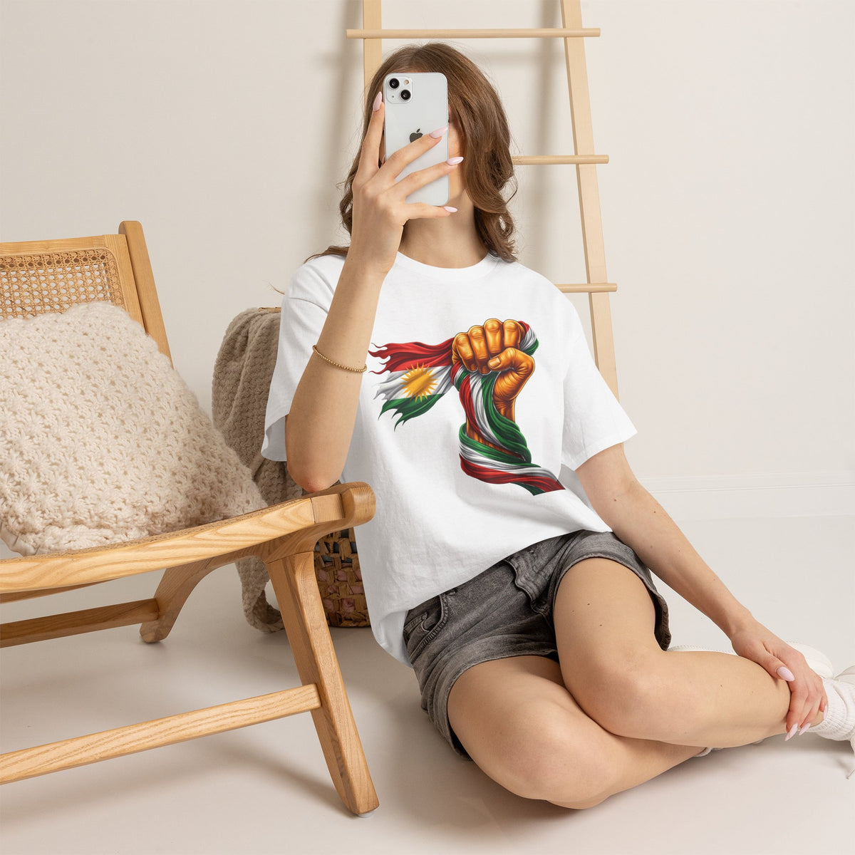 Kurdistan Power Azadi Flagge Geschenkidee - Unisex T-Shirt
