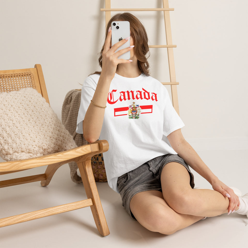 Canada Kanada Wappen Flagge Fan Sport Fußball Geschenkidee - Unisey T-Shirt