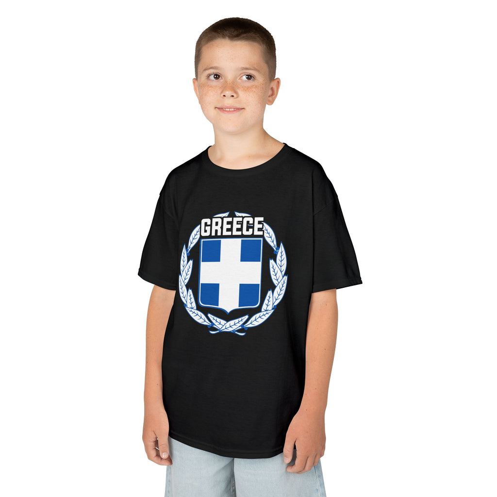Greece Griechenland Flagge Wappen Heimat Fußball Sport Fan Geschenkidee - Für Kinder & Jugendliche Unisex T-Shirt