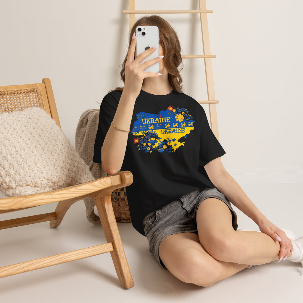 Ukraine Flagge Wappen Geschenkidee Sport Fan Fashion Vintage - Unisex T-Shirt