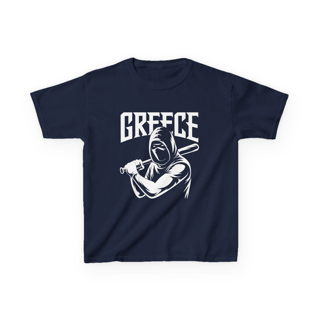 Greece Griechenland Hooligan Flagge Wappen Heimat Fußball Sport Fan Geschenkidee - Für Kinder & Jugendliche Unisex T-Shirt