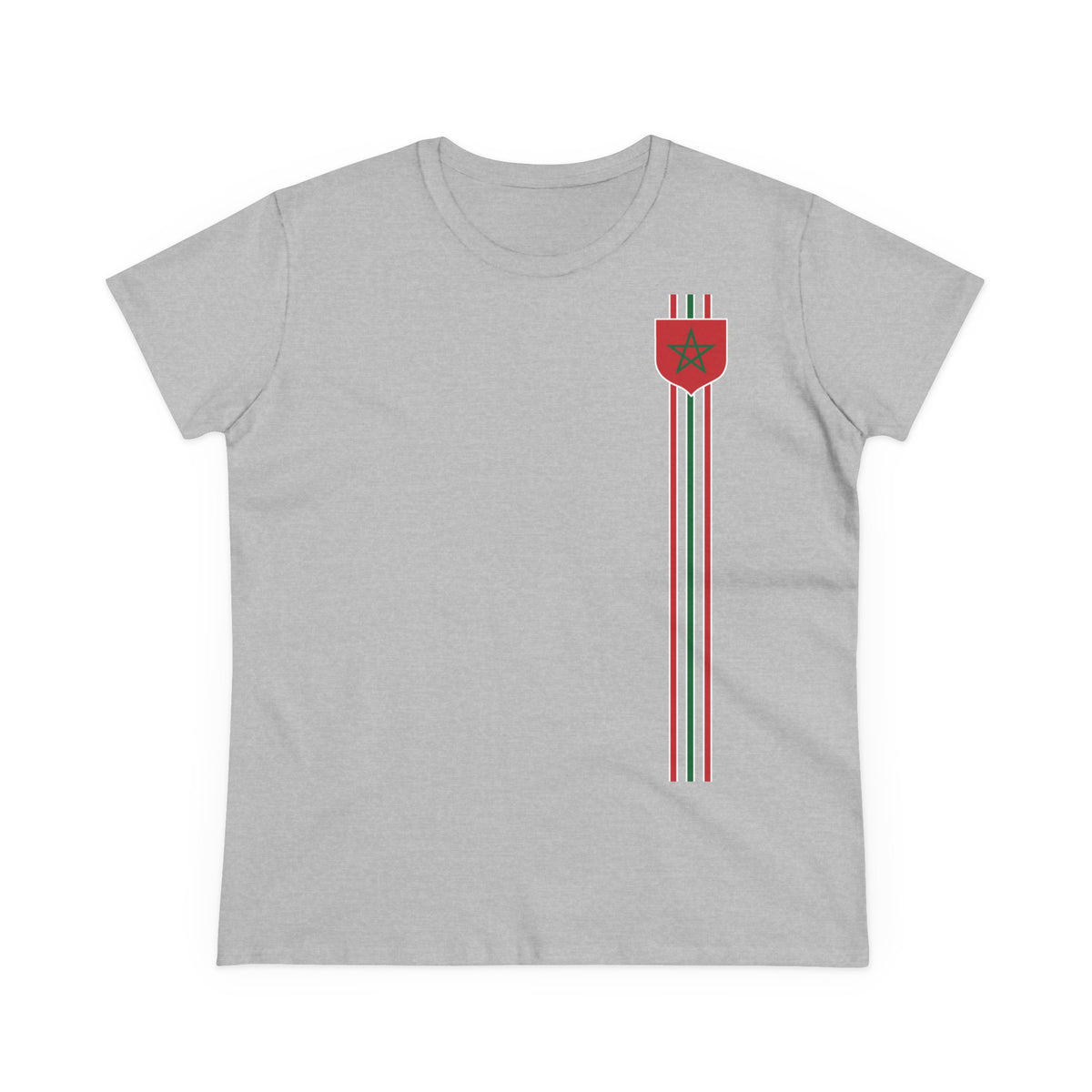 Escudo de Marruecos, bandera de Marruecos, orgullo, aficionada al fútbol y al deporte, idea de regalo - Camiseta para mujer