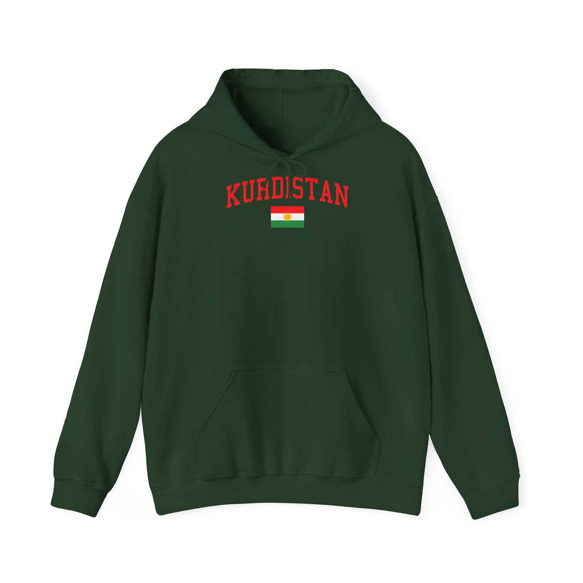 Kurdistan patria orgoglio stemma bandiera sport calcio regalo per tifosi - felpa con cappuccio unisex