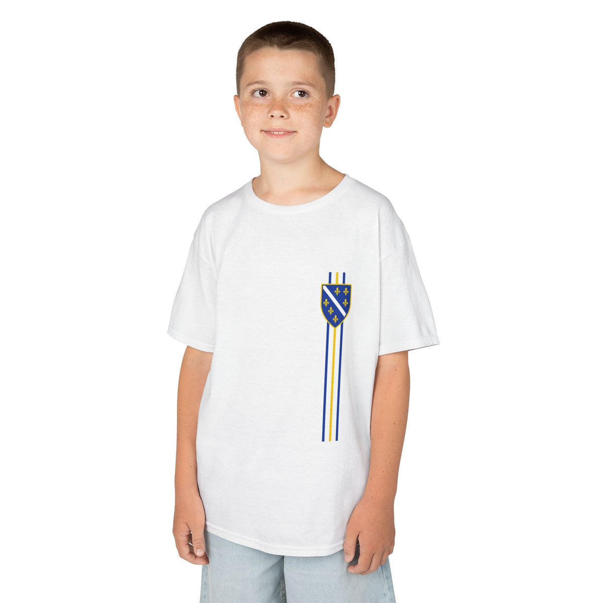 Bosnia Edel Wappen Sport Fan Fußball - Unisex Kinder & Jugendliche T-Shirt