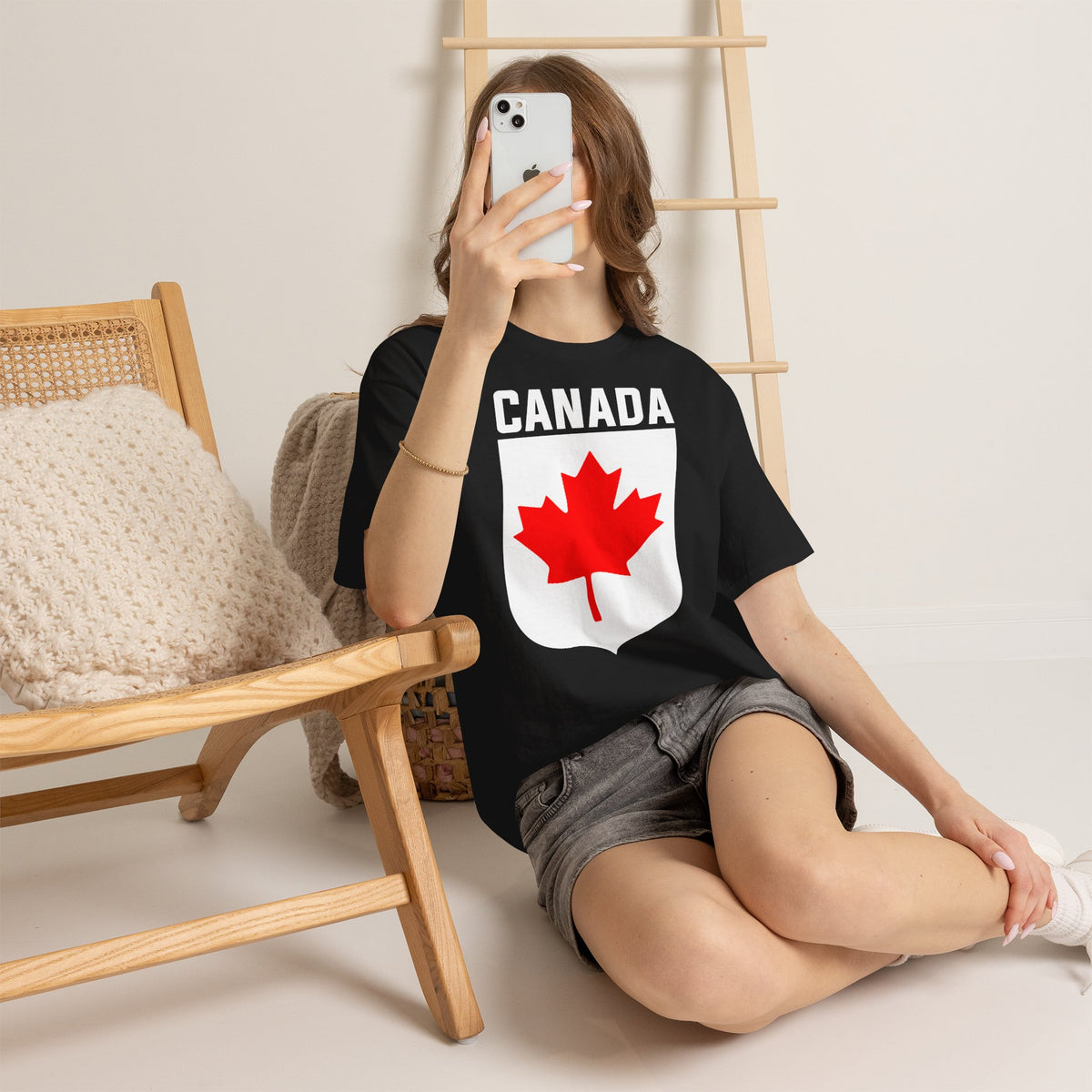 Canada Kanada Wappen Flagge Fan Sport Fußball Geschenkidee - Unisey T-Shirt
