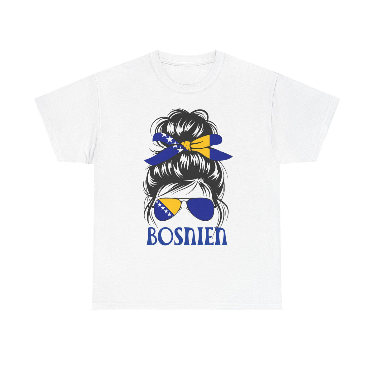 Bosnia Wappen Flagge Stolz Heimat Fußball fan Geschenkidee - Unisex T-Shirt