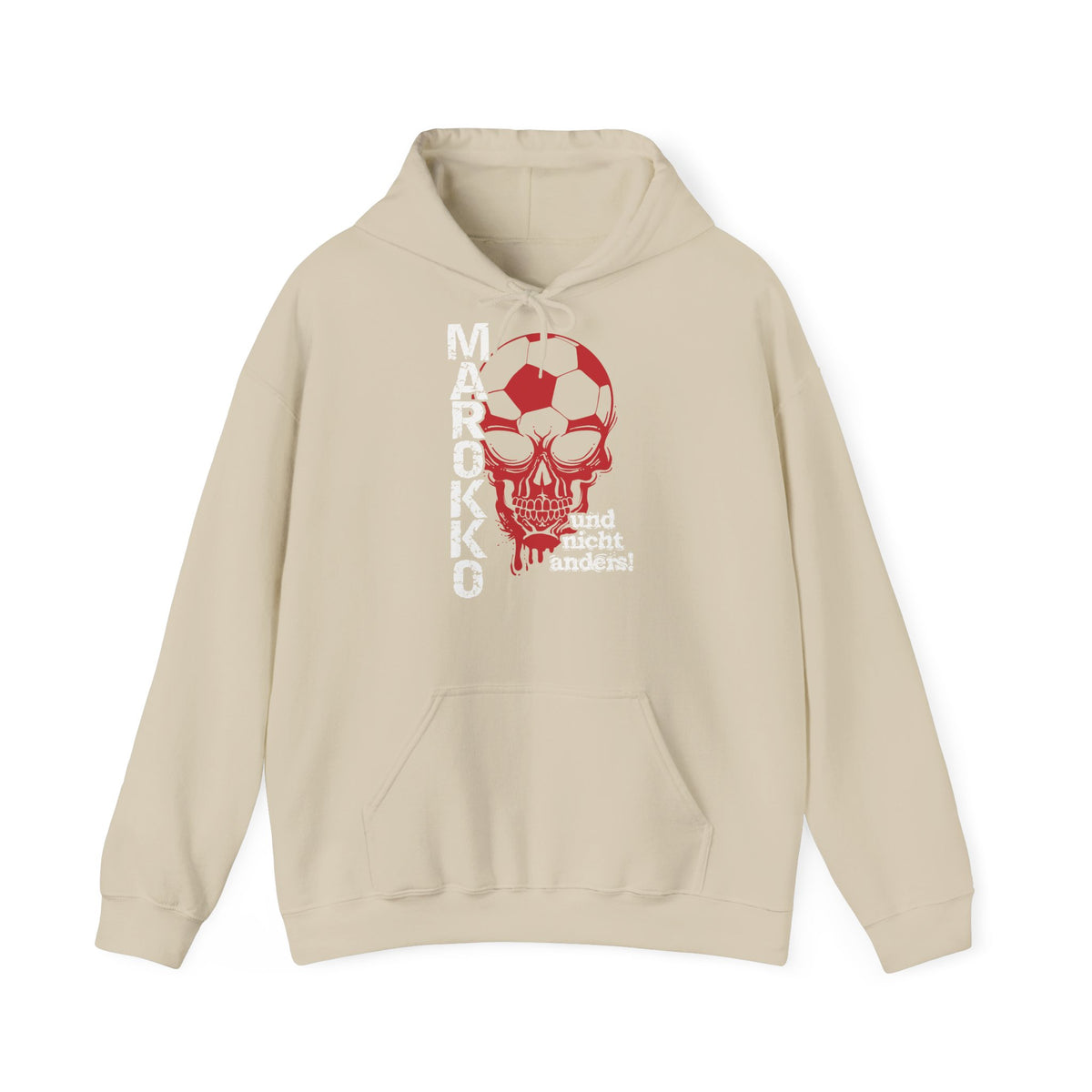 Stemma del Marocco Bandiera del Marocco Orgoglio Tifoso di calcio Sport Idea regalo - Felpa con cappuccio unisex