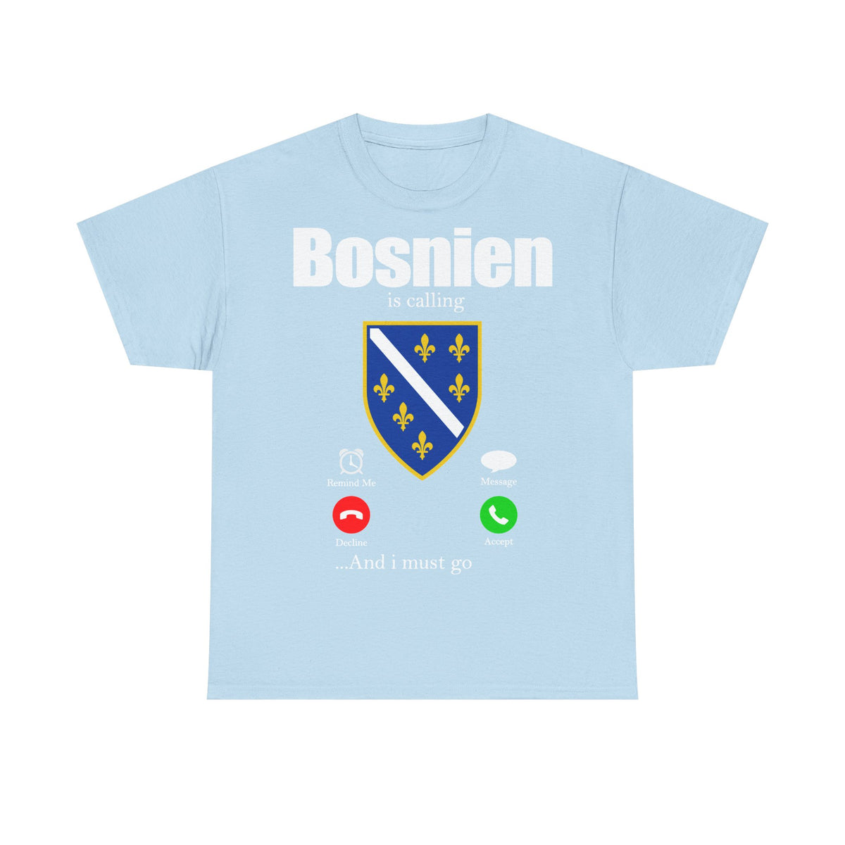Bosnia Wappen Flagge Stolz Heimat Fußball fan Geschenkidee - Unisex T-Shirt