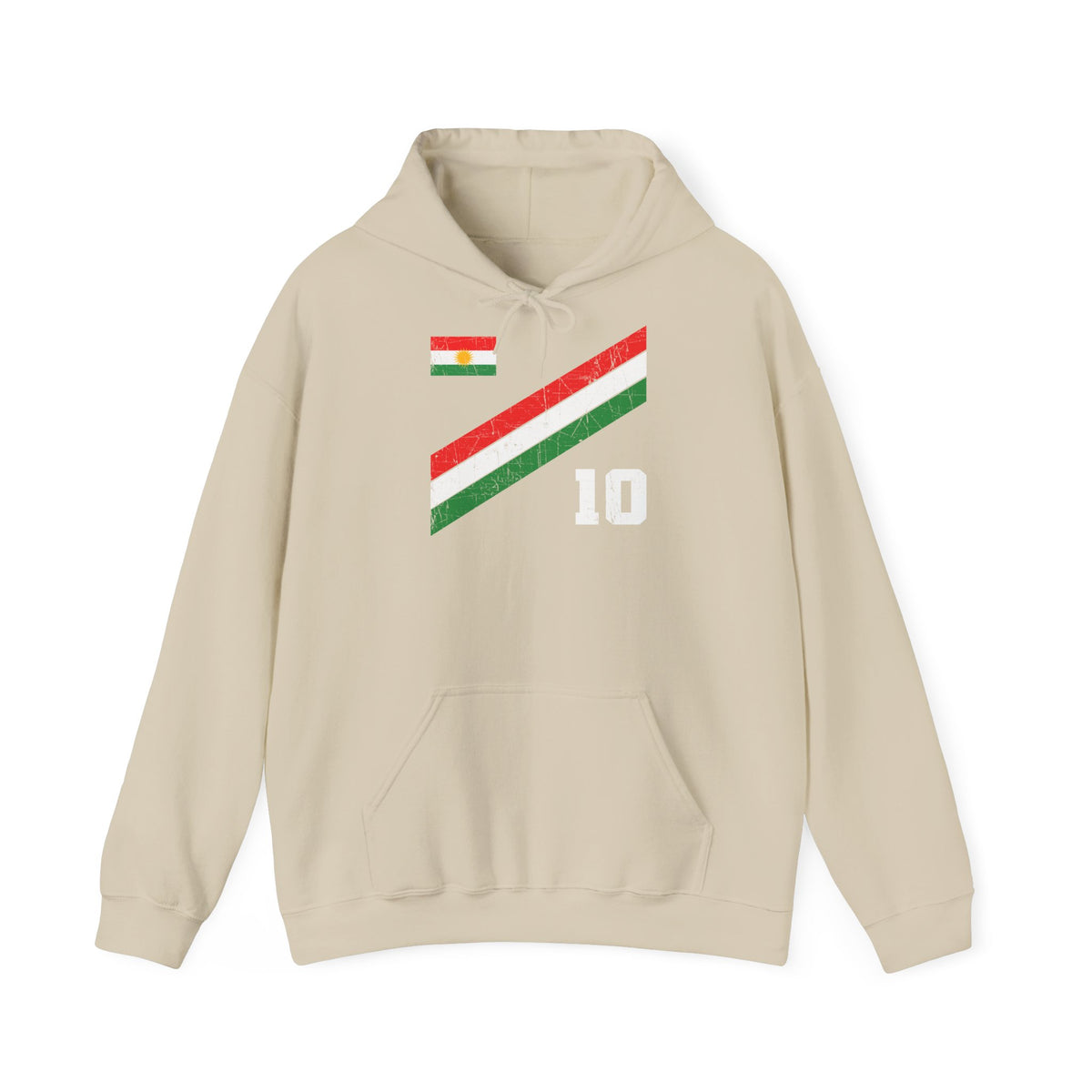 Kurdistan patria orgoglio stemma bandiera sport calcio regalo per tifosi - felpa con cappuccio unisex