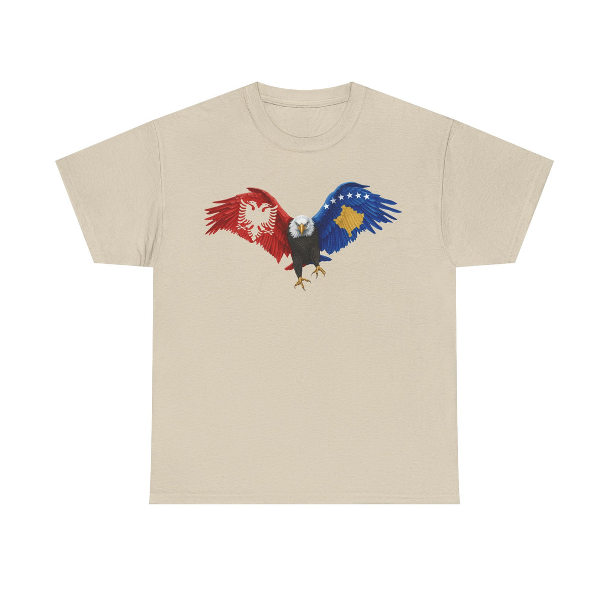 Albania Kosovo águila bandera orgullo arte - Camiseta unisex