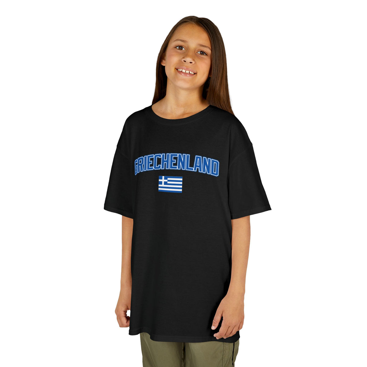 Greece Griechenland Flagge Wappen Heimat Fußball Sport Fan Geschenkidee - Für Kinder & Jugendliche Unisex T-Shirt