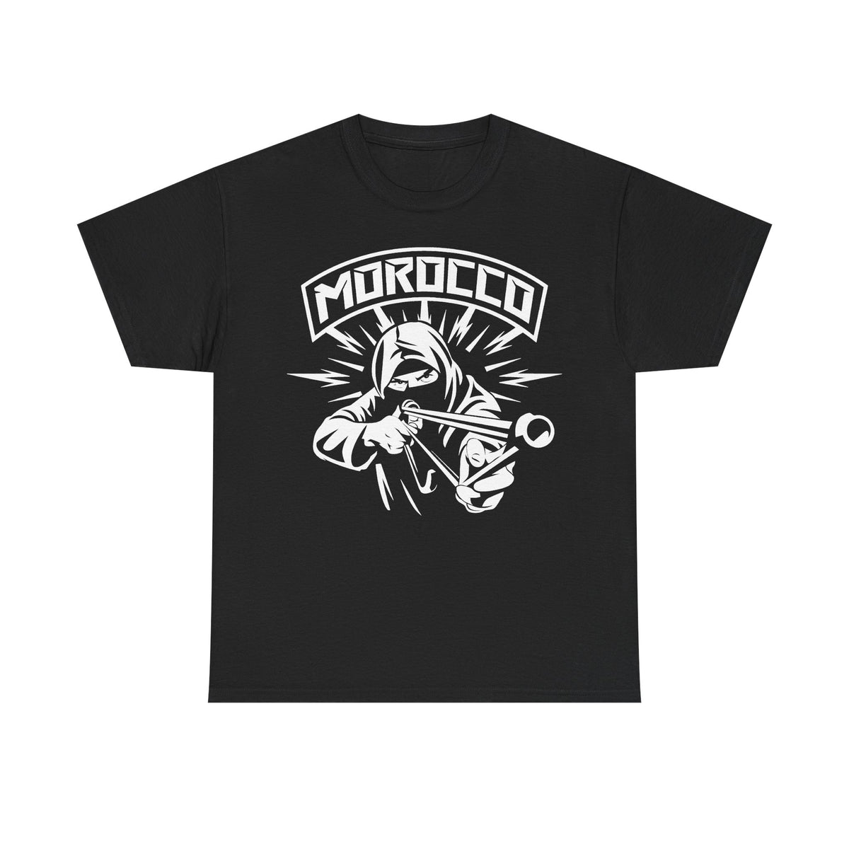 Escudo de hooligan de Marruecos Bandera de Marruecos Fútbol Aficionado Deporte Idea de regalo - Camiseta unisex