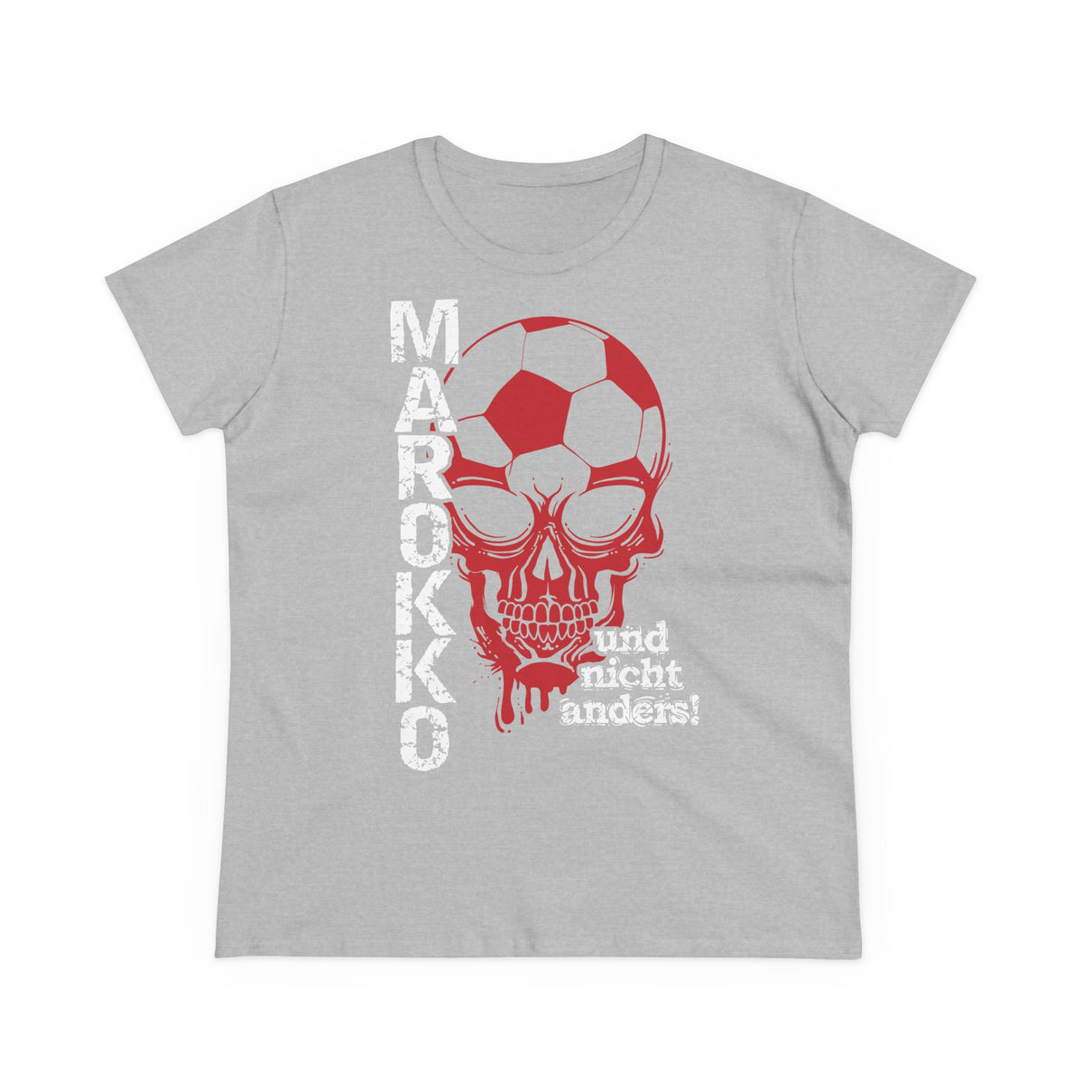 Escudo de Marruecos, bandera de Marruecos, orgullo, aficionada al fútbol y al deporte, idea de regalo - Camiseta para mujer