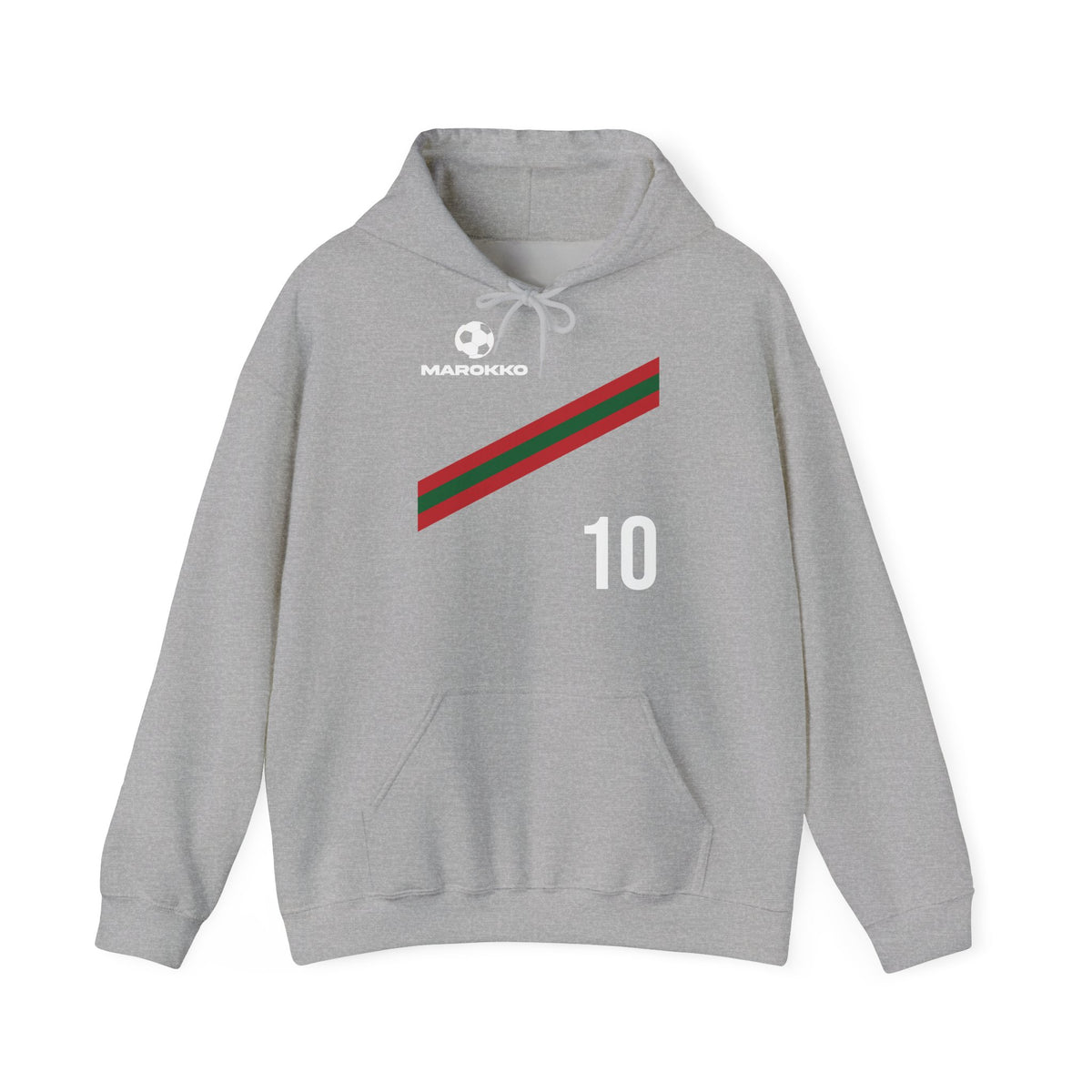 Stemma del Marocco Bandiera del Marocco Orgoglio Tifoso di calcio Sport Idea regalo - Felpa con cappuccio unisex