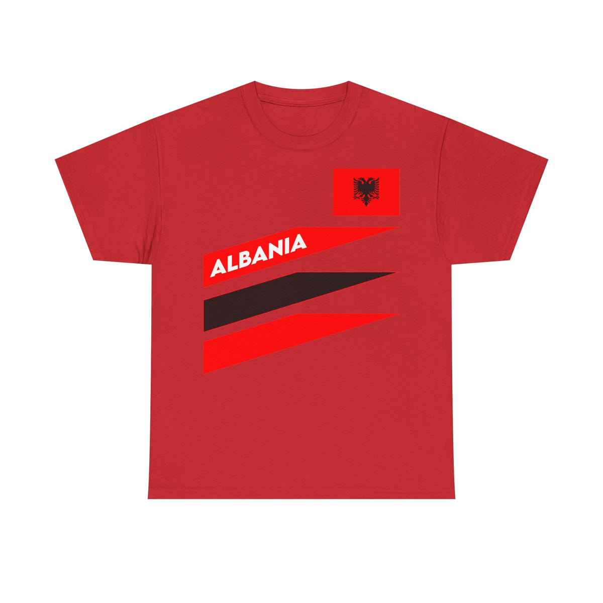 Camiseta unisex de Albania, escudo albanés, bandera, águila, fútbol, aficionado, deporte