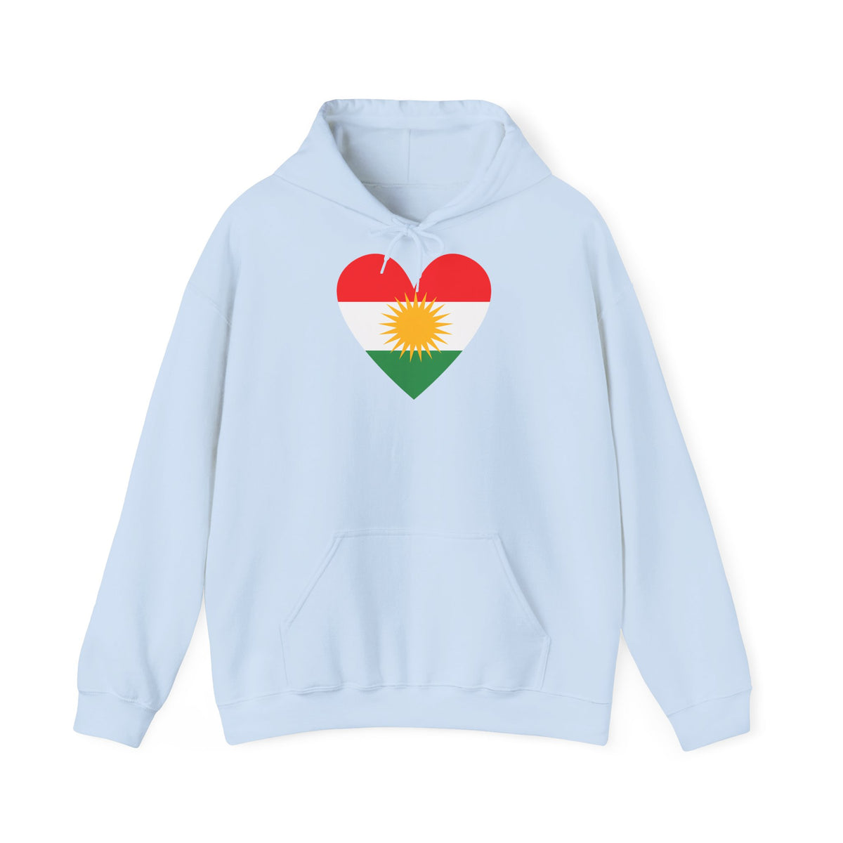 Kurdistan patria orgoglio stemma bandiera sport calcio regalo per tifosi - felpa con cappuccio unisex