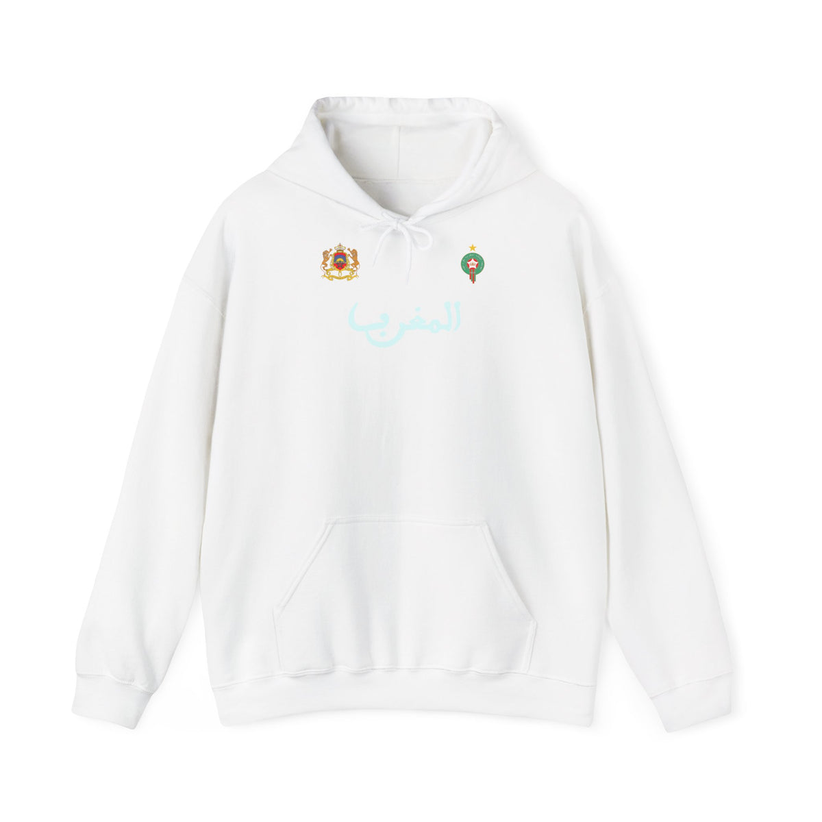 Stemma del Marocco Bandiera del Marocco Orgoglio Tifoso di calcio Sport Idea regalo - Felpa con cappuccio unisex