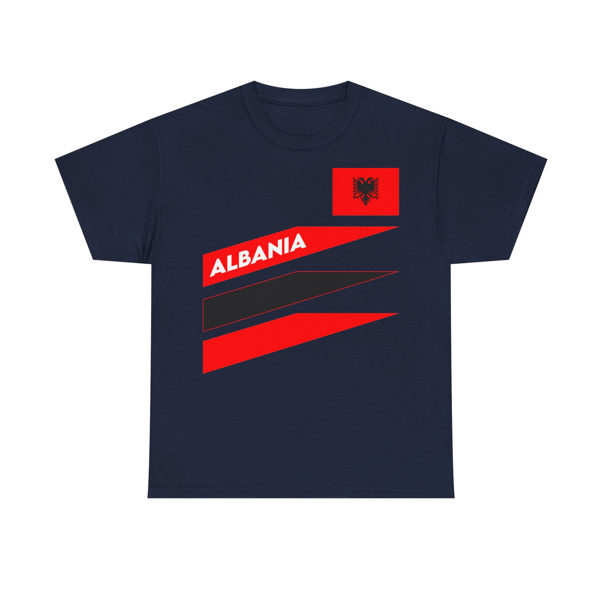 Camiseta unisex de Albania, escudo albanés, bandera, águila, fútbol, aficionado, deporte