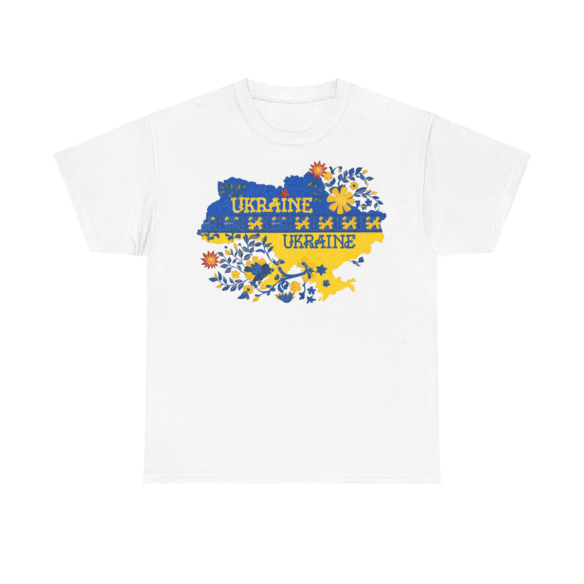 Bandera de Ucrania escudo idea de regalo afición al deporte moda vintage - Camiseta unisex