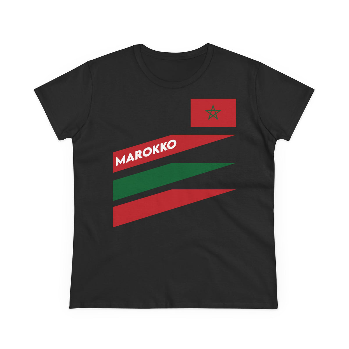 Escudo de Marruecos, bandera de Marruecos, orgullo, aficionada al fútbol y al deporte, idea de regalo - Camiseta para mujer