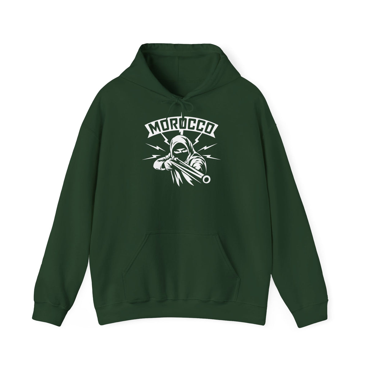 Stemma hooligan del Marocco, bandiera del Marocco, tifoso di calcio, sport, idea regalo - Felpa con cappuccio unisex