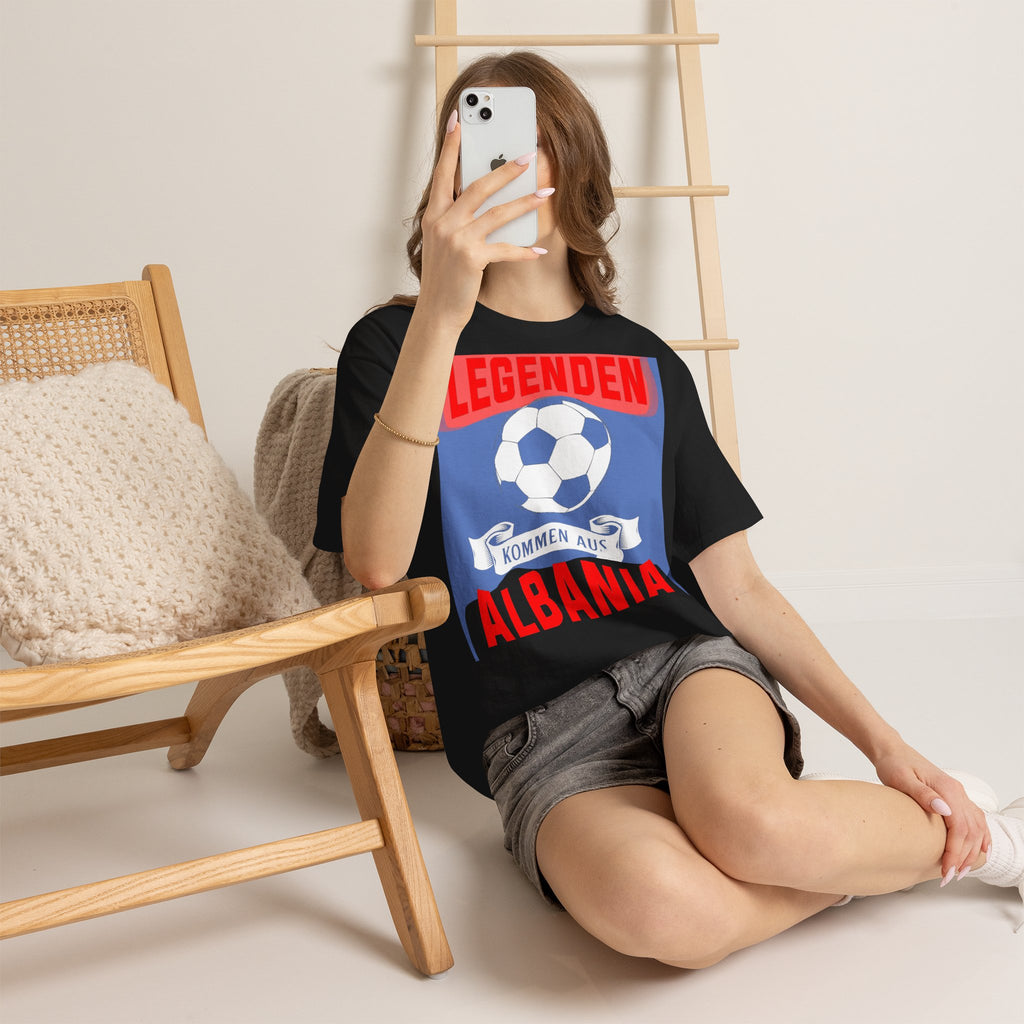 Albania Wappen Shqiptar Flagge Adler Fußball Fan Sport Unisex T Shirt