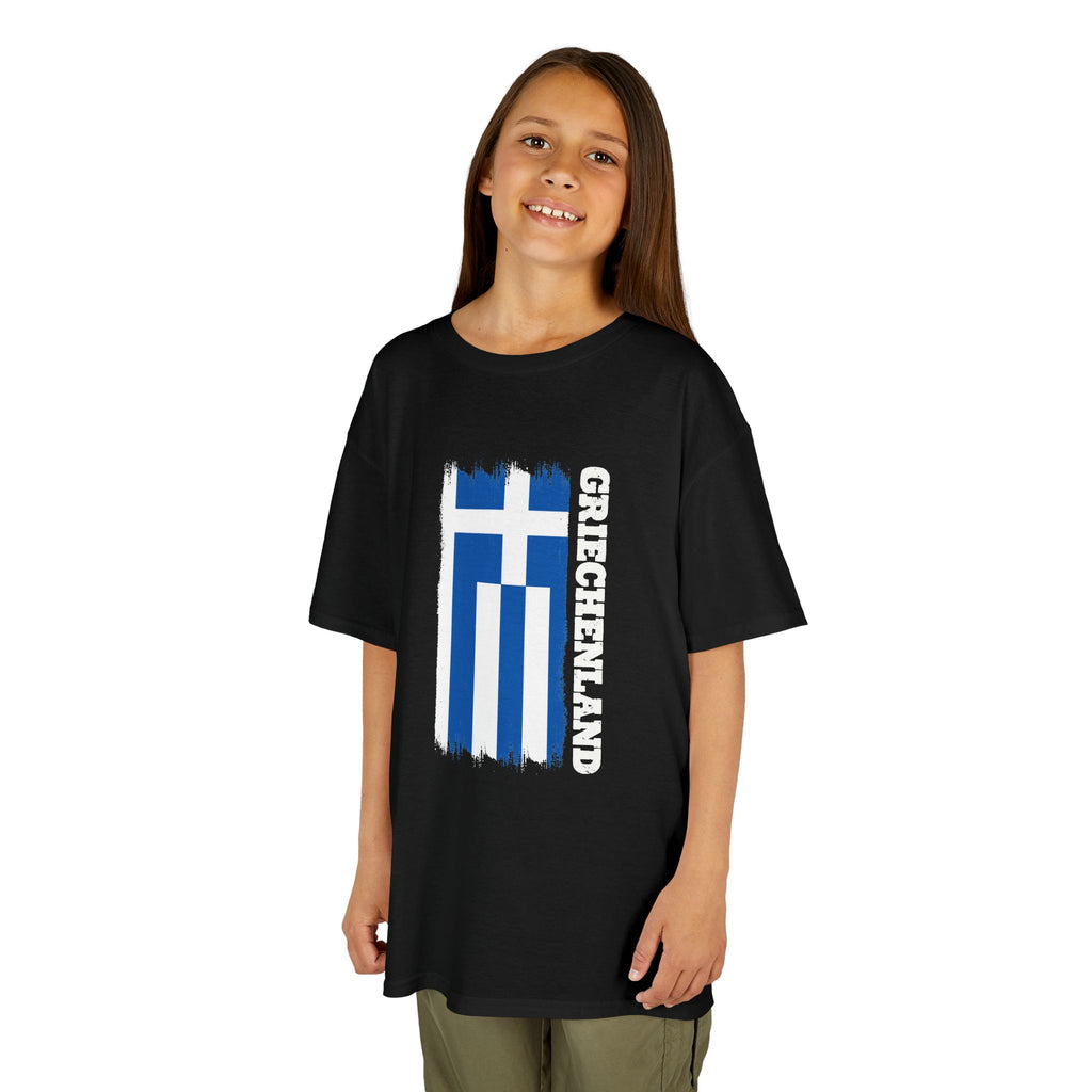Greece Griechenland Flagge Wappen Heimat Fußball Sport Fan Geschenkidee - Für Kinder & Jugendliche Unisex T-Shirt