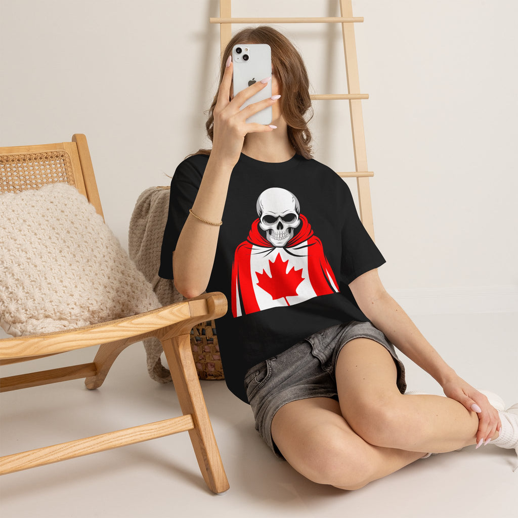 Canada Kanada Hooligan Wappen Flagge Fan Sport Fußball Geschenkidee - Unisey T-Shirt