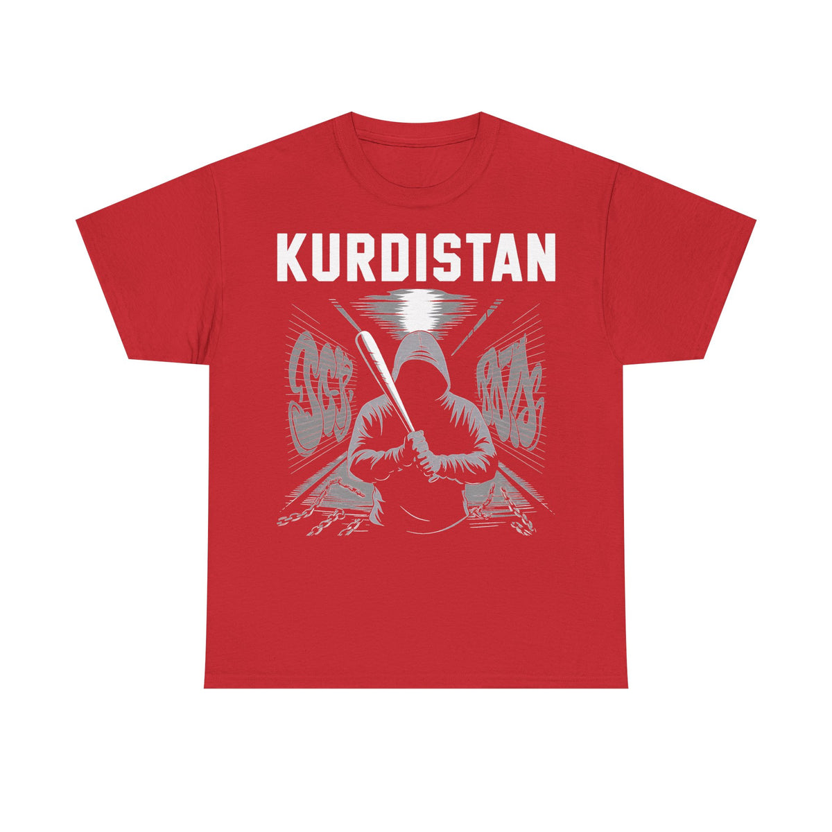 Camiseta unisex con escudo, bandera y regalo para los aficionados del Kurdistán: Azadi, patria