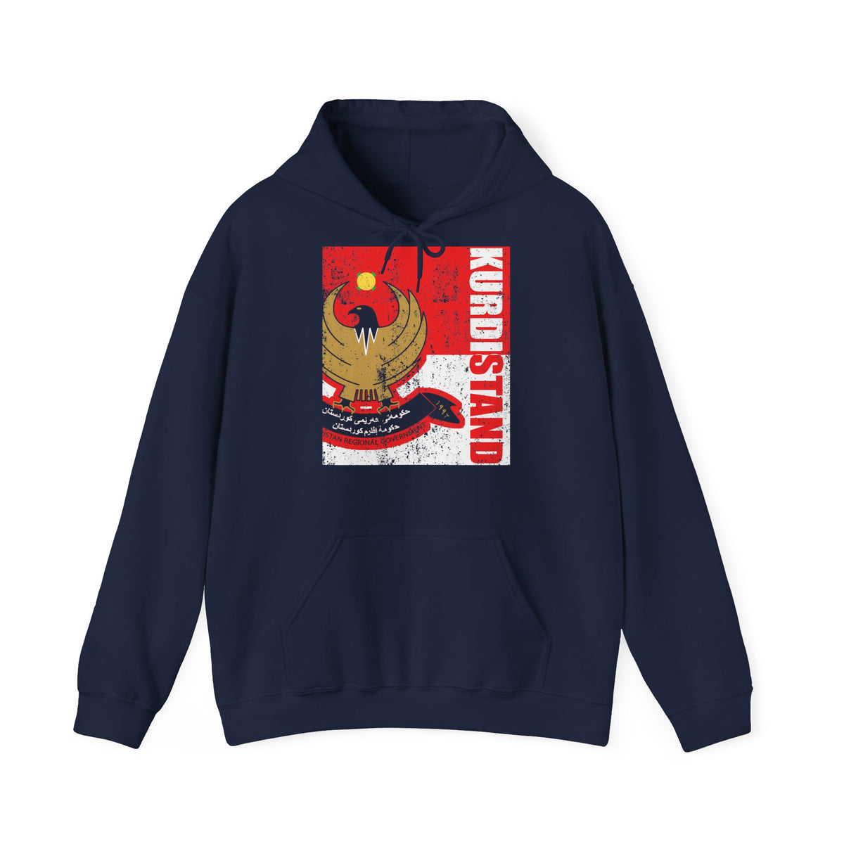 Kurdistan patria orgoglio stemma bandiera sport calcio regalo per tifosi - felpa con cappuccio unisex