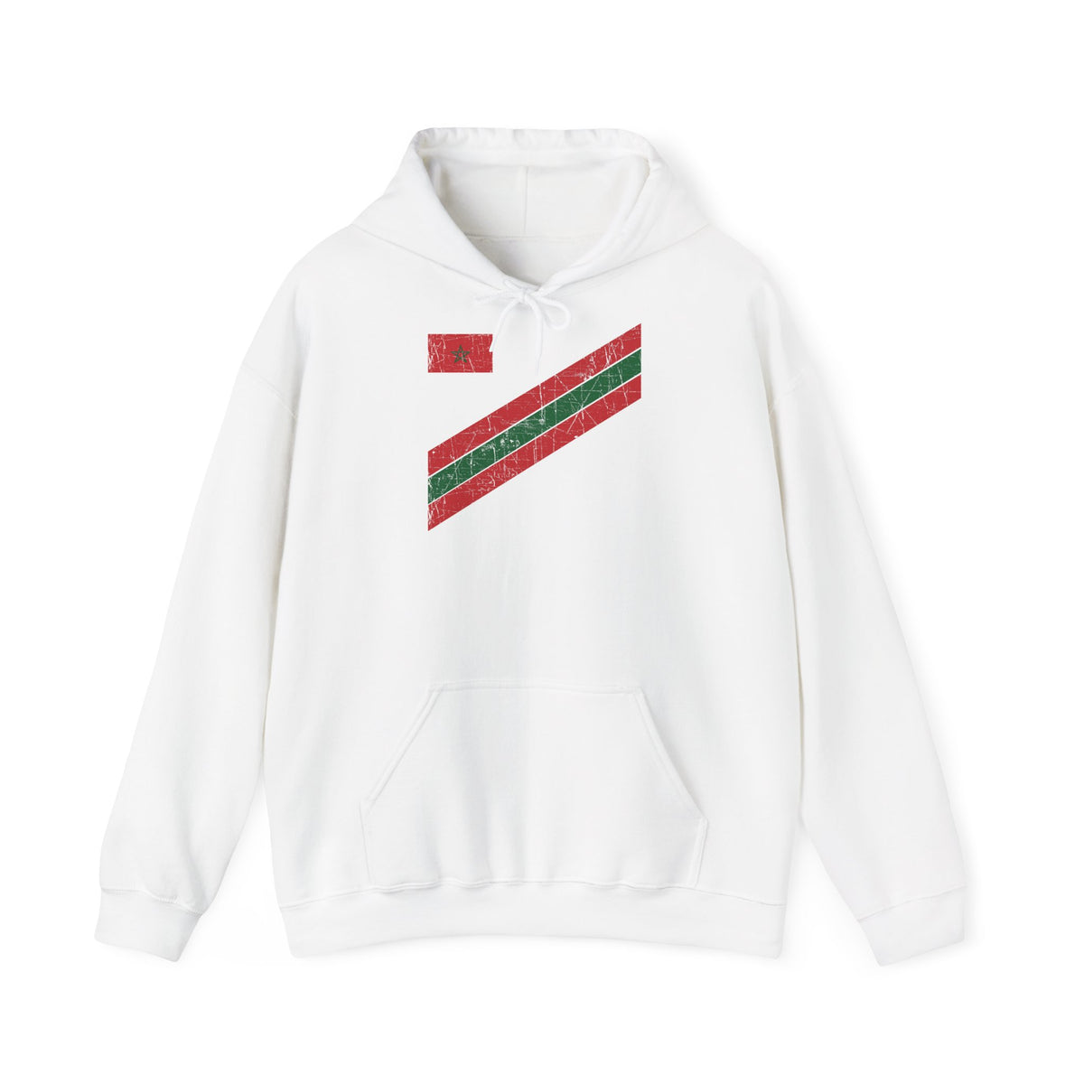 Stemma del Marocco Bandiera del Marocco Orgoglio Tifoso di calcio Sport Idea regalo - Felpa con cappuccio unisex