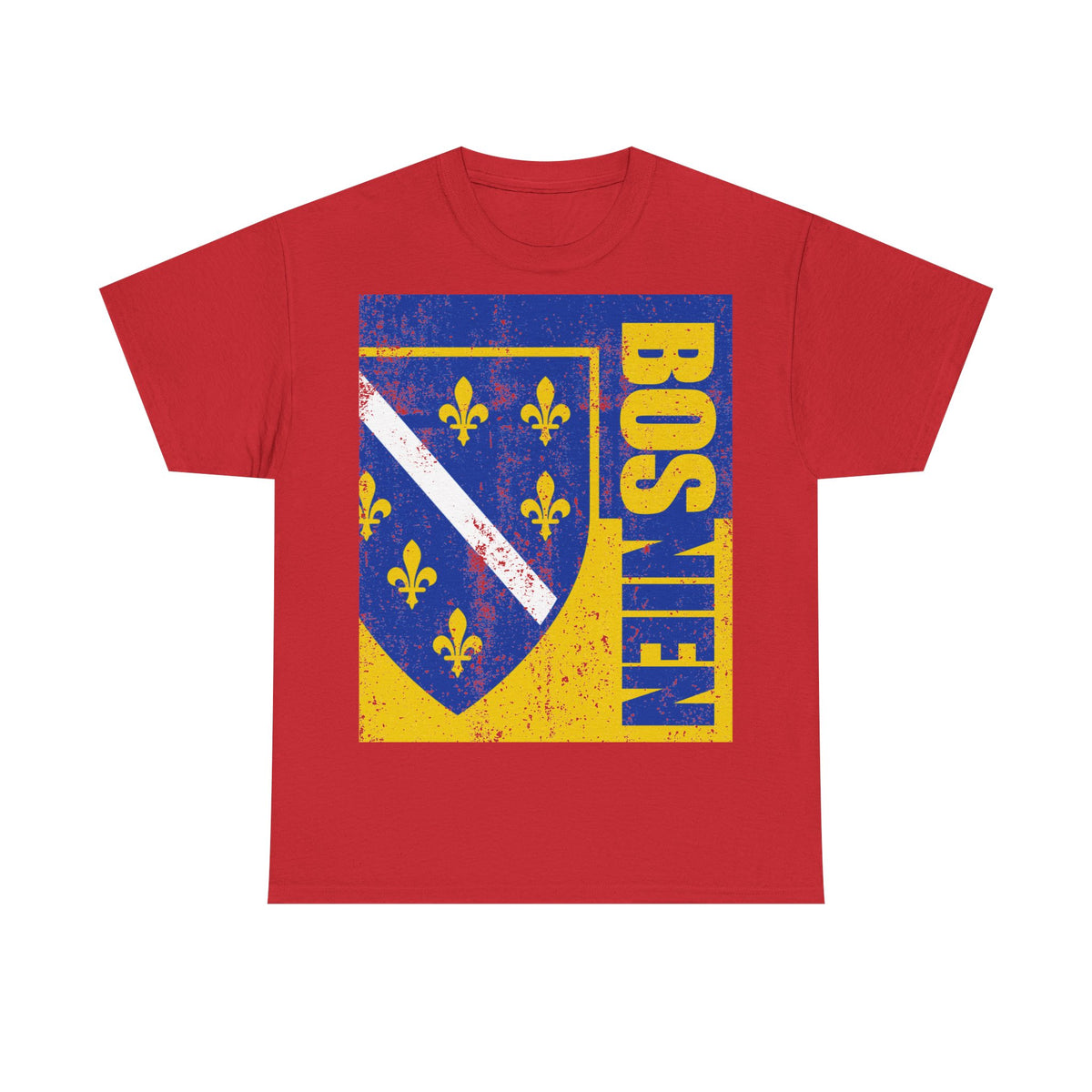 Bosnia Wappen Flagge Stolz Heimat Fußball fan Geschenkidee - Unisex T-Shirt