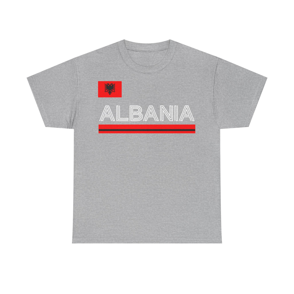 Camiseta unisex de Albania, escudo albanés, bandera, águila, fútbol, aficionado, deporte