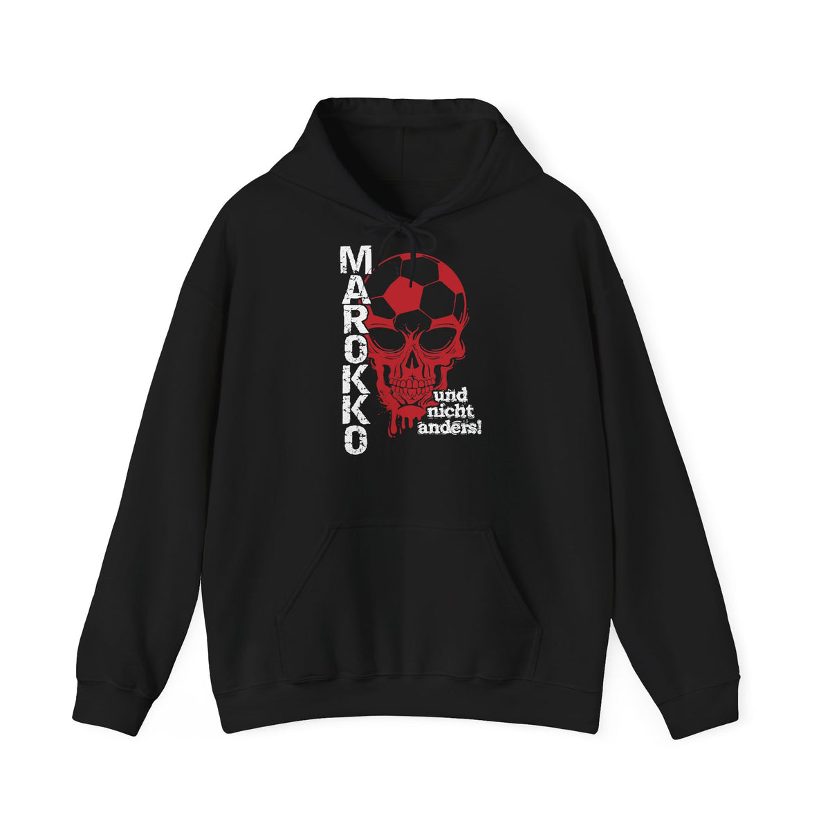 Stemma del Marocco Bandiera del Marocco Orgoglio Tifoso di calcio Sport Idea regalo - Felpa con cappuccio unisex