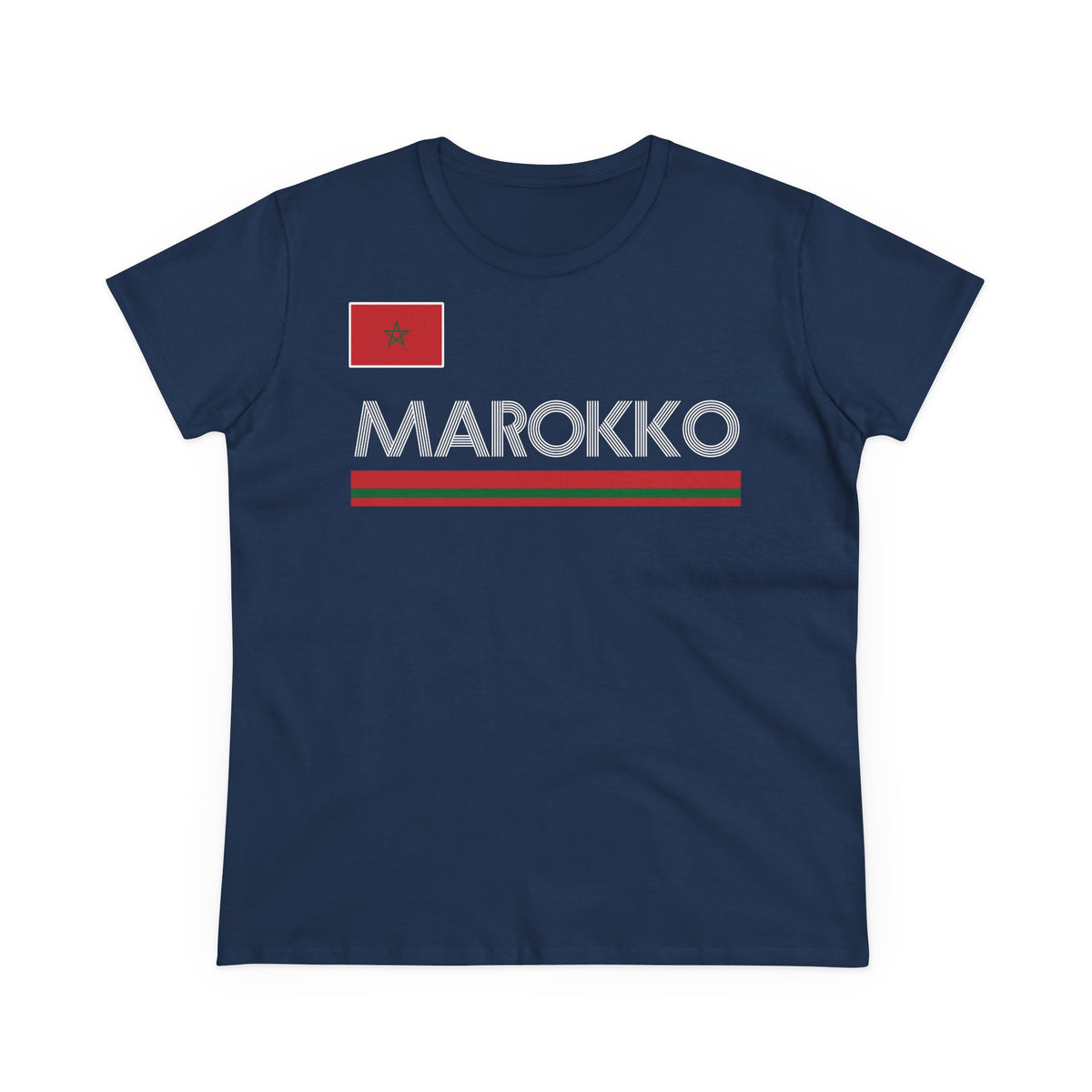 Escudo de Marruecos, bandera de Marruecos, orgullo, aficionada al fútbol y al deporte, idea de regalo - Camiseta para mujer
