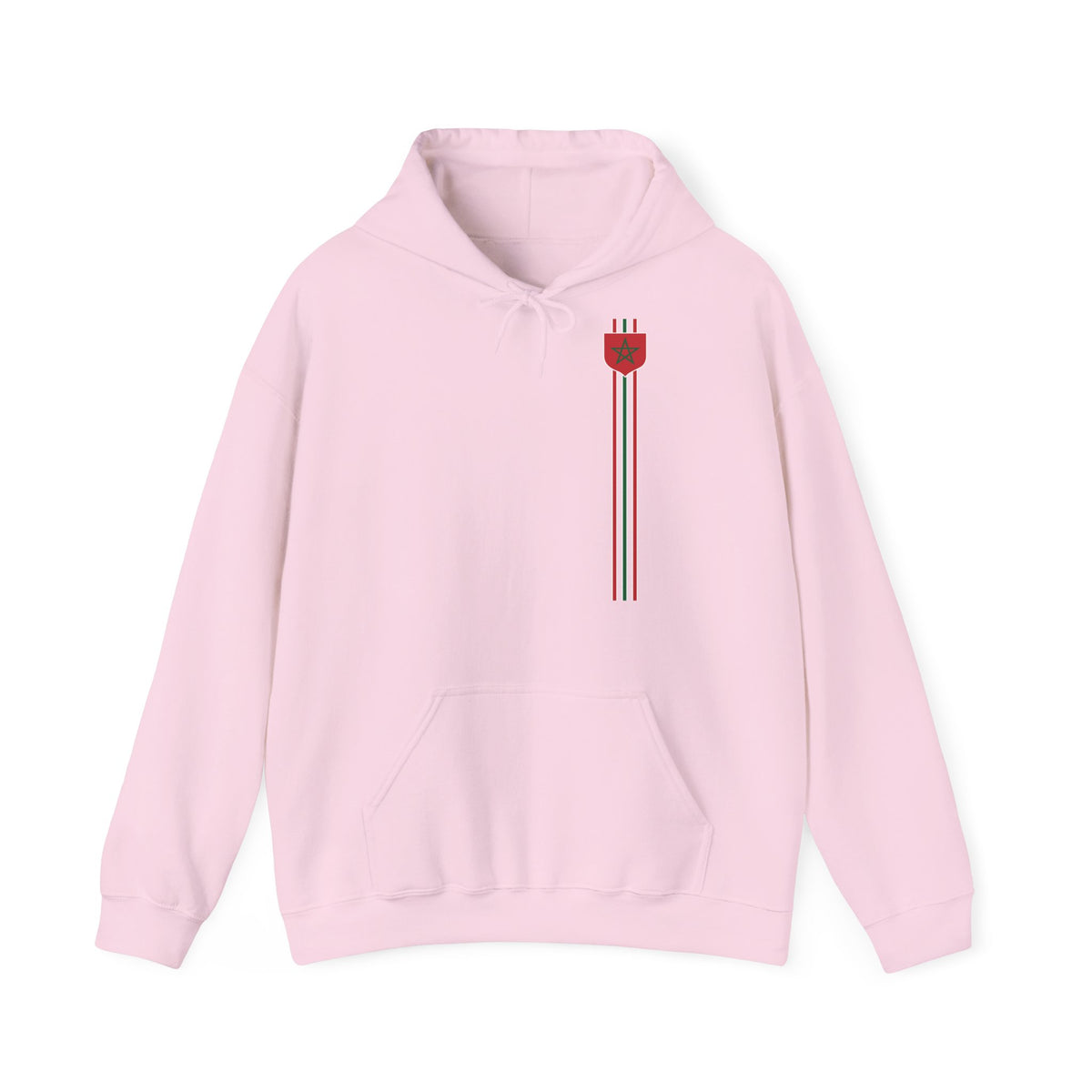 Stemma del Marocco Bandiera del Marocco Orgoglio Tifoso di calcio Sport Idea regalo - Felpa con cappuccio unisex