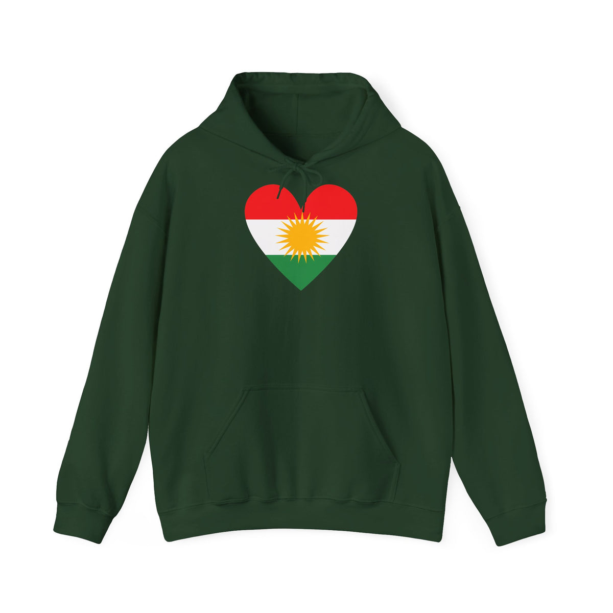 Kurdistan patria orgoglio stemma bandiera sport calcio regalo per tifosi - felpa con cappuccio unisex