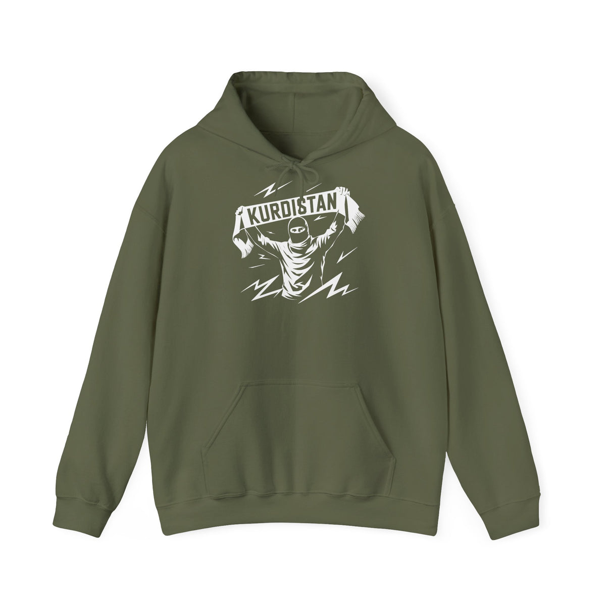 Kurdistan hooligan patria orgoglio stemma bandiera sport calcio tifoso regalo - Felpa con cappuccio unisex