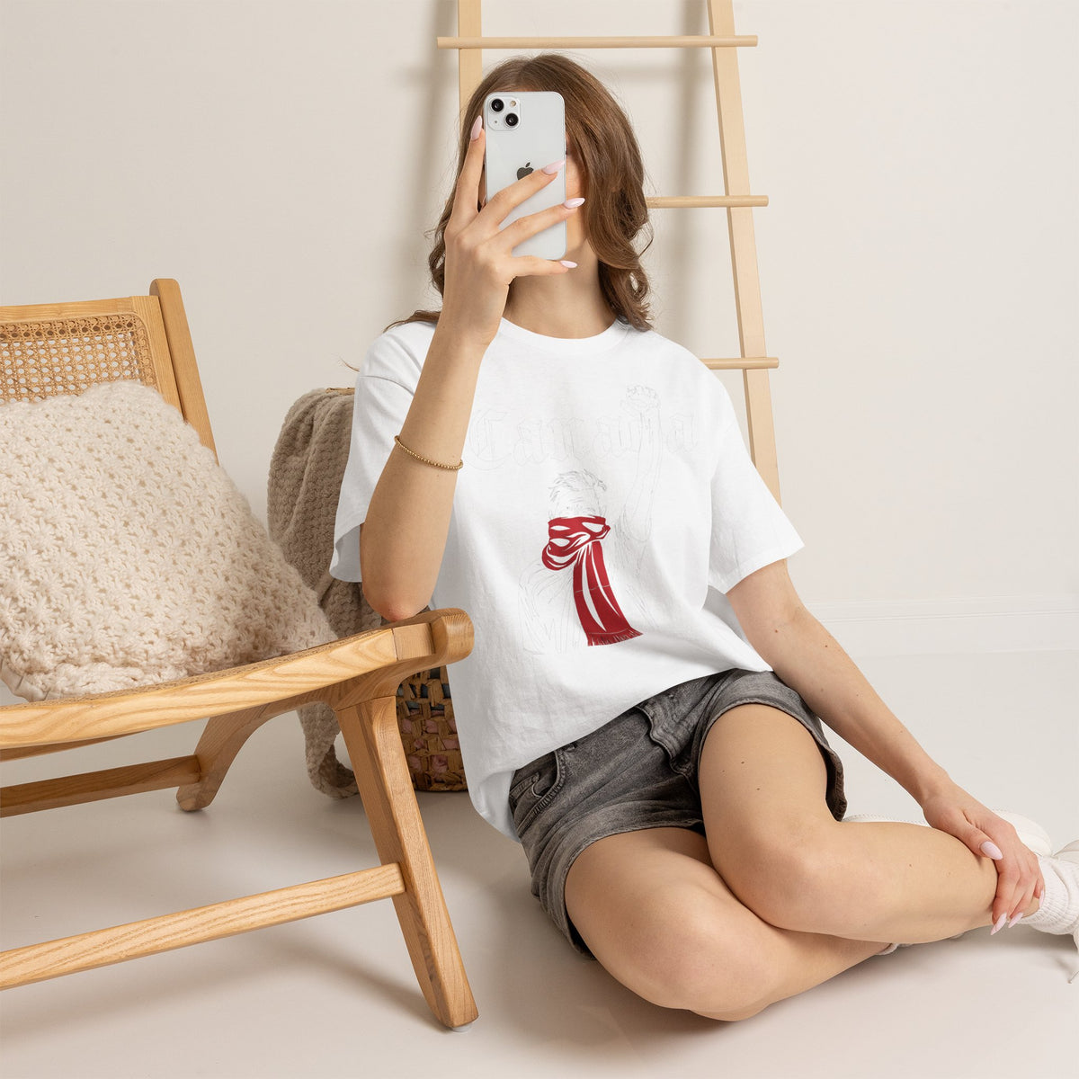 Canada Kanada Hooligan Wappen Flagge Fan Sport Fußball Geschenkidee - Unisey T-Shirt