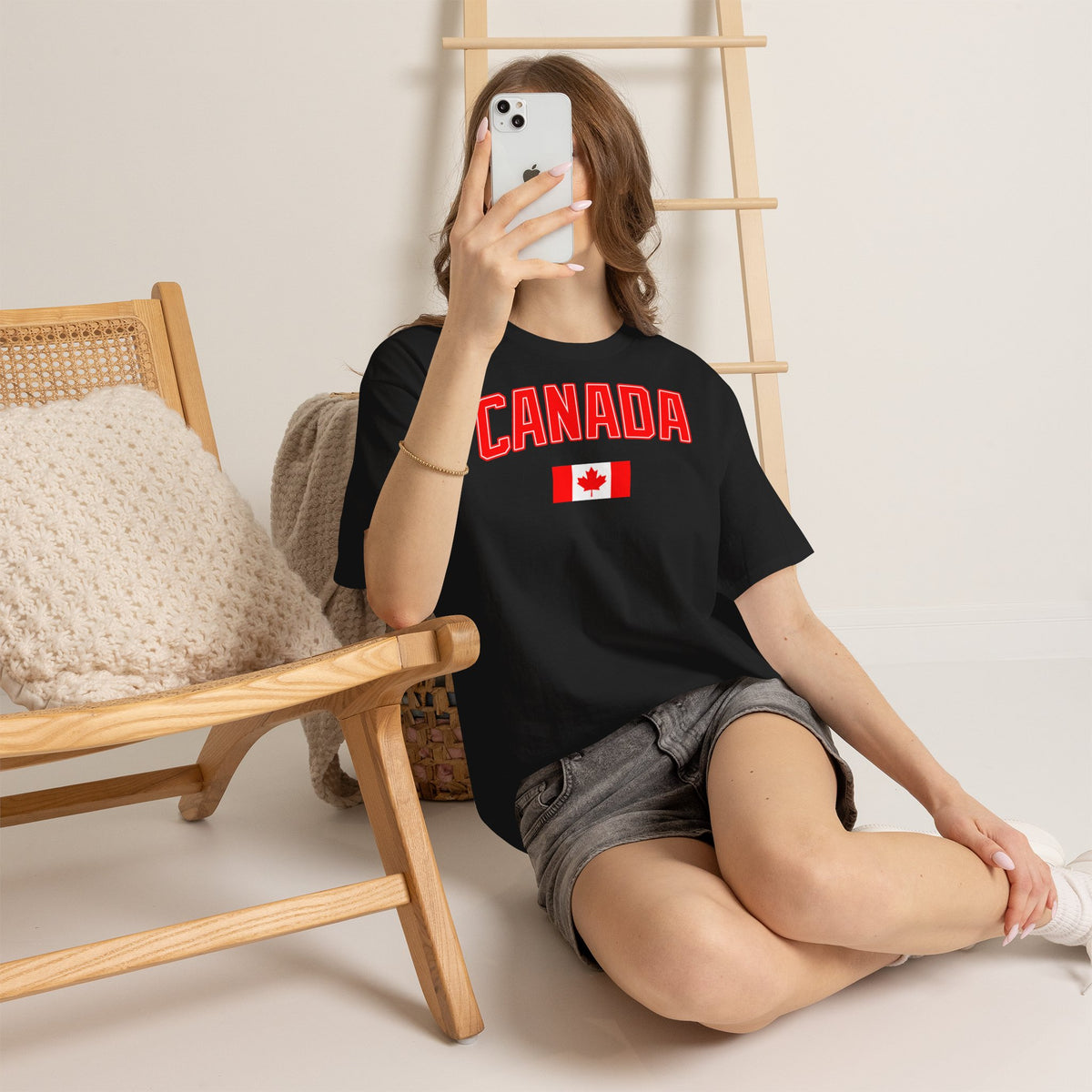 Canada Kanada Wappen Flagge Fan Sport Fußball Geschenkidee - Unisey T-Shirt